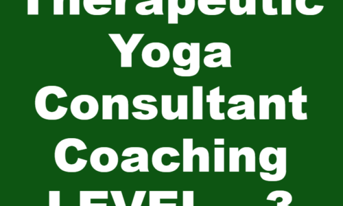 Therapeutic Yoga Consultant Coaching – LEVEL – 3 (Yoga Therapy)